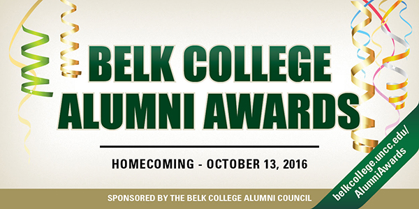 Belk College alumni awards graphic
